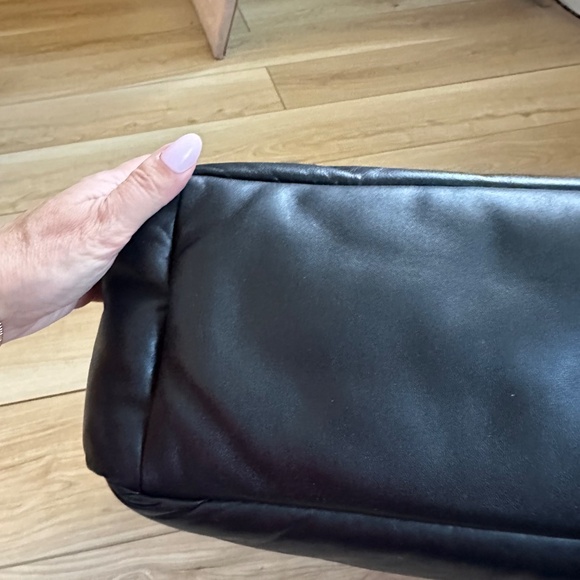 Coach Black Leather Restored Pillow Tote - Picture 13 of 16